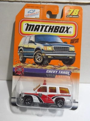 1998 Matchbox Chevy Tahoe Fire Chief  Rescue Series 16 # 78/100 - Image 1 of 2