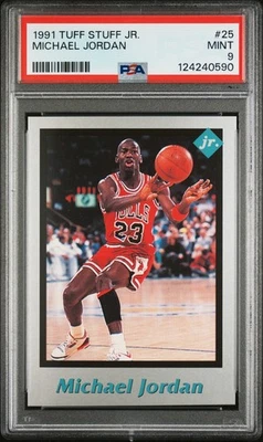 PSA 9 НОВОМ 1991 TUFF МАТЕРИАЛ JR. MICHAEL JORDAN #25 BULLS 40590 B132 - Изображение 1 из 2