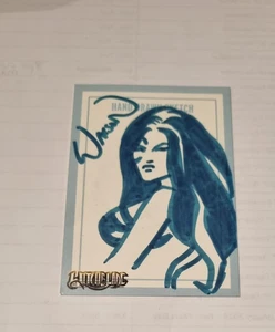 2000 Witchblade Millennium Top Cow Autographed Sketch Card signed Watson (d) - Picture 1 of 2