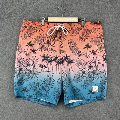 Pantalones Cortos de Natación American Eagle Para Hombres Grandes Tropicales Palma Piña Floral Playa Summe Foto 1 de 4