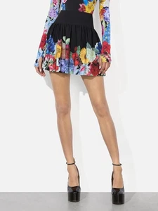 NEW Alice + Olivia Ella Mini Skirt Size 8 NWT $350 ADORABLE Garden Brunch Black - Picture 1 of 2