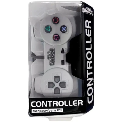 PlayStation 1 - Gray Wired Controller - Old Skool - Image 1 of 3
