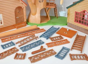 Sylvanian Blockhaus & Baumhaus Ersatzteile. Geländer Leiterrutsche Calico Critters - Bild 1 von 23