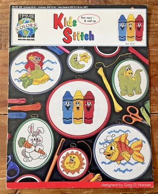 True Colors Kids Stitch counted cross stitch projects leaflet BCL-10137 1994 - Image 1 of 4