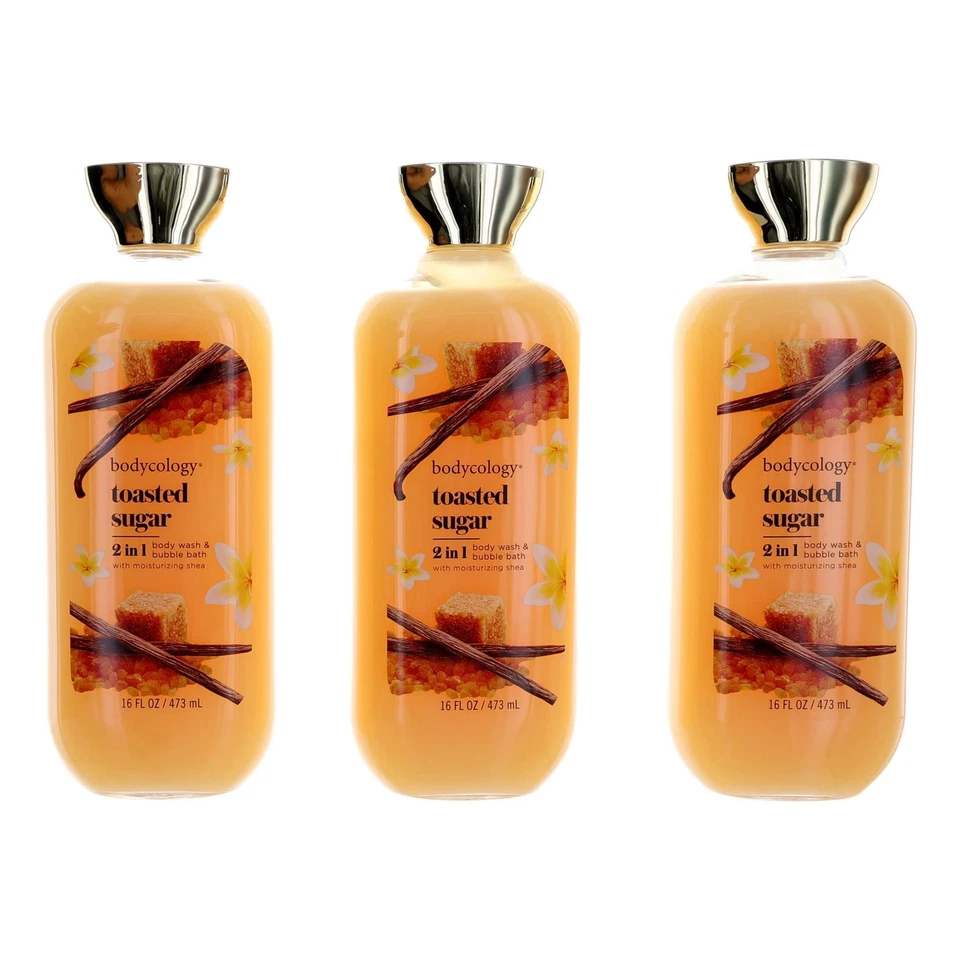 Toasted Sugar by Bodycology, 3 Pack 16oz 2 in 1 Body Wash & Bubble Bath women - Image 1 of 1