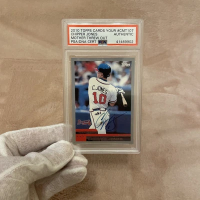 Chipper Jones Autographed Baseball Card 2010 PSA-DNA Certified - Image 1 of 4