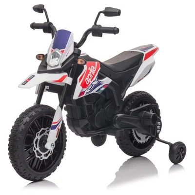 Moto Elettrica Per Bambini  Aprilia Rx-125 Motocross 12v Bianca - Immagine 1 di 4