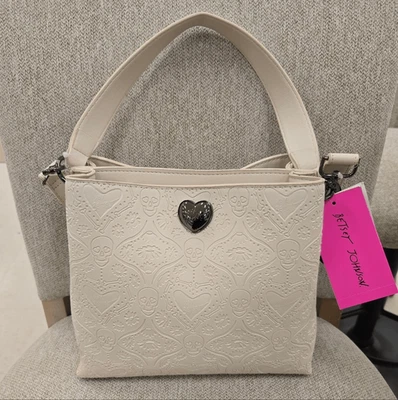 NEW Betsey Johnson Skull Heart Handbag - Image 1 of 4