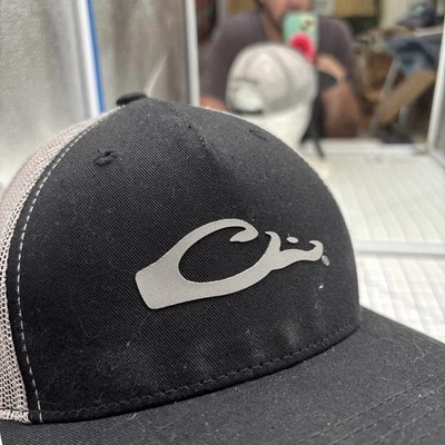 Drake Exterior Caza Pesca Negro Gris Sombrero Gorra Adulto Snapback Foto 1 de 4