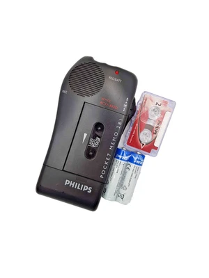 Philips Pocket Memo 281 LFH281 Mini Cassette Dictaphone Dictation Machine Vtg - Image 1 of 4