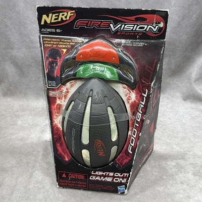 NERF Fire Vision Sports Football 2 Frames Night Day Hasbro 2012 Box Shelf Wear - Image 1 of 4