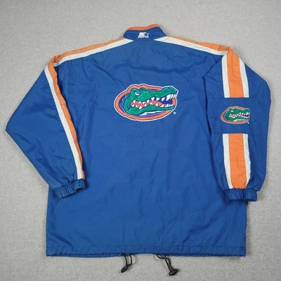 Chaqueta cortavientos vintage Florida Gators para hombre XL Starter NCAA logotipo grande cremallera completa Foto 1 de 4