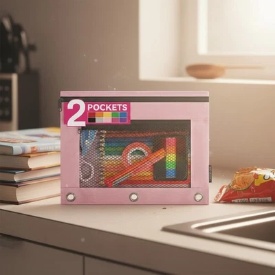 Estuche grande para lápices bolsa para niñas, grande lindo bolso organizador a. rosa Foto 1 de 4