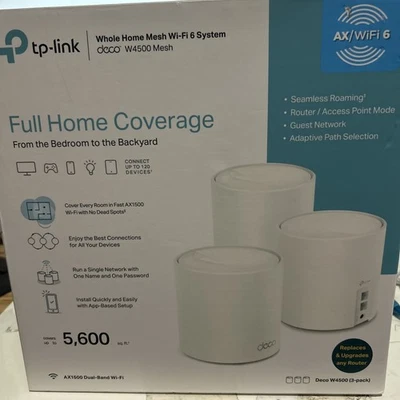 NEW TP-Link Deco W4500 AX1500 Dual Band Home Mesh Wifi 6 System White - 3 PACK - Image 1 of 2