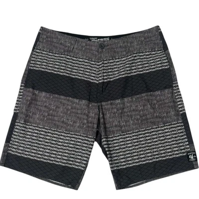 Pantalones Cortos Híbridos VANS Para Hombre Gris Negro Bolsillos a Rayas 36 pulgadas Foto 1 de 4