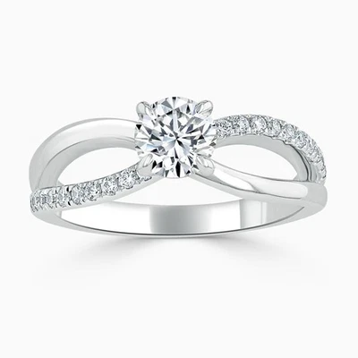1.80 Ct Round Cut Lab Created Diamond Anniversary Ring 14k White Gold Size 7 - Image 1 of 4