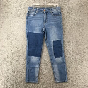 Almost Famous Skinny Jeans Womens 9 (Actual 33x29) Blue Denim Mid Rise Zip Fly - Picture 1 of 15