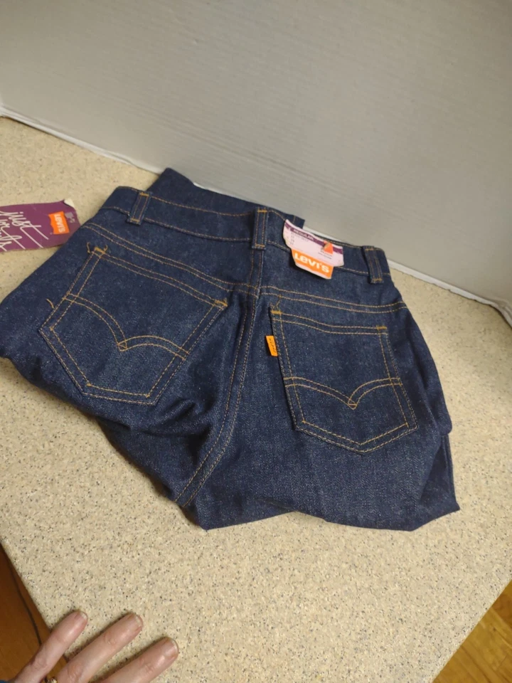 Jeans Levi's vintage niño 10 azul con 24 entrepiernas tiro 28 9 niñas lengüeta naranja Foto 1 de 4