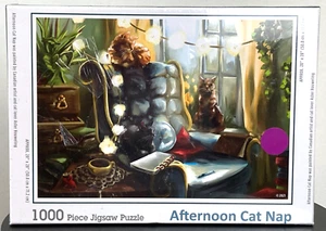 NIB, Life in Pieces, "Afternoon Cat Nap", 1000 Piece Jigsaw Puzzle - Picture 1 of 12