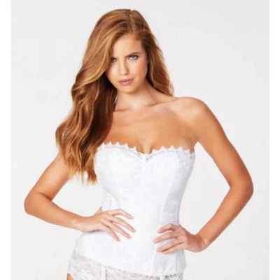 NEW Fredericks of Hollywood Hollywood Dream Sweetheart Corset Sz 44 white - Image 1 of 4