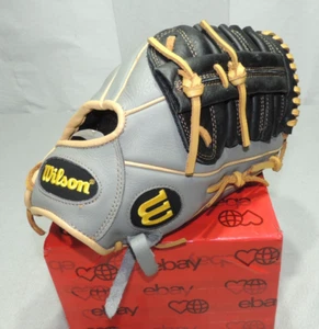Guante de béisbol Wilson A500 12,5" derecho gris y negro A05RB21125 roto - Imagen 1 de 11