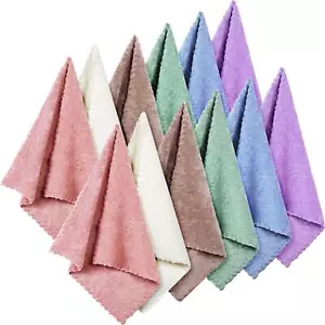 Syhood 12 Stück Gesichtswaschtuch 12 x 12 Zoll Make-up Entferner Tücher Handtuch Koralle Ve - Bild 1 von 7