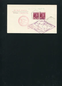 Zeppelin 1930 LZ 127 Sieger 58E South America Flight Spain Post to Chicago USA - Picture 1 of 2