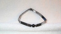 Non Magnetic Hematite Purple Stripe Stone Bead Bracelet Mens Therapy Jewelry #IS-119 Non Magnetic Hematite Purple Stripe Stone Bead Bracelet Mens Therapy Jewelry #IS-119
