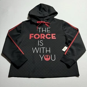 Disney Parks Star Wars The Force Is With You Quilted Hoodie Sweatshirt Large - Picture 1 of 10