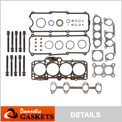 Se adapta a 98-06 Volkswagen Beetle Golf Jetta 2,0 L SOHC Juego de juntas de culata pernos AEG BEV Foto 1 de 4