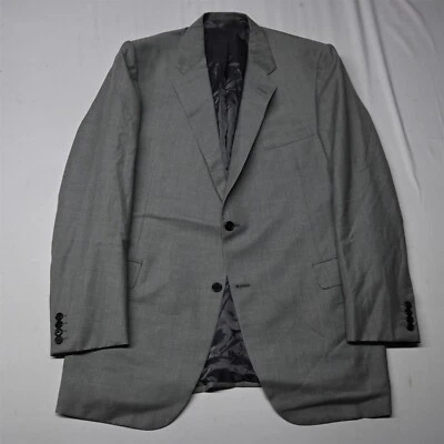 Oxxford Clothes 48L Crest Gray Super 110s Full Canvas Suit Jacket Sport Coat - Image 1 of 4