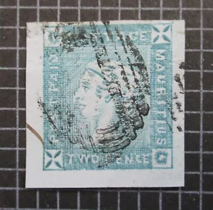 MAURITIUS 1859 LAPIROT 2d TWO PENCE BLUE POS'N 2 INTERMEDIATE PRINT SG 38 SG38 - Picture 1 of 4