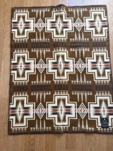 Snow Peak x Pendleton Wool Blanket Brown 40.9 x 32.1" Made in U.S.A - Picture 1 of 15