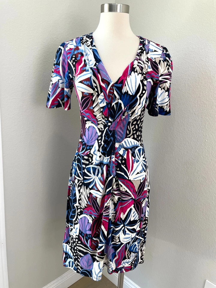 Tommy Bahama Womens Small Cactus to Clouds Front Twist Dress Short Sleeve - Image 1 of 4