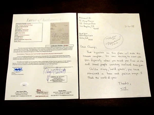 MUHAMMAD ALI BOXEO PESADO CORTE FIRMADO AUTOMÁTICO DE COLECCIÓN CARTA COMPLETA JSA LOA BELLEZA - Imagen 1 de 4