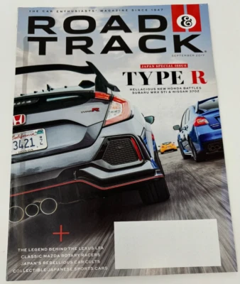 Road & Track Magazine Japan Special Issue Honda Type R Sept 2017 Foto 1 de 4