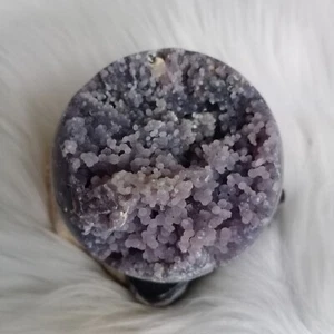 320 gr Grape Agate Purple Manakara Botryoidal Chalcedony Crystal Polished GA4 - Picture 1 of 9