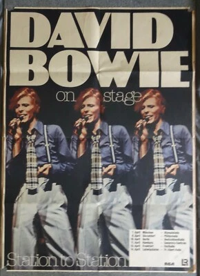 dAVID BOWIE STAGE STATION TO STATION GERMANY CONCERT DATES POSTER 1976 neocurio - Image 1 of 4