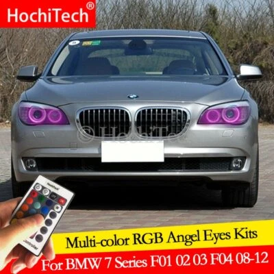 For BMW F01 F02 F03 F04 740i 750i 750Li 760Li 08-12 Angel Eye LED RGB Multicolor - Image 1 of 4