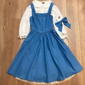 Secret Honey Disney Beauty and the Beast Town Belle Dress Blouse Ribbon womens!! - Picture 1 of 7