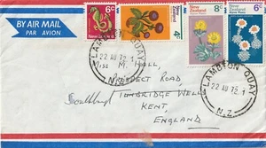 1972 New Zealand cover sent from Lambton Quay to Tunbridge Wells, Kent England - Picture 1 of 2