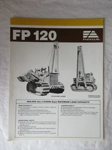 Folleto de ventas de capa de tubería Fiat Allis FP120 - Imagen 1 de 4