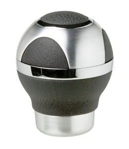 Perilla de palanca de cambios de coche marca Sumex Coronado - cuero negro y aluminio - Imagen 1 de 3