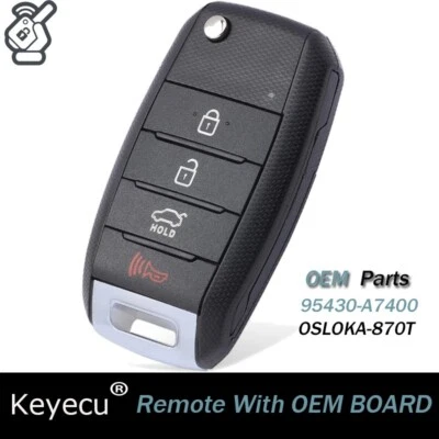 OEM For Kia Forte 2014 2015 2016 Flip Remote Key Fob FCC OSLOKA-870T 95430-A7400 Foto 1 de 3