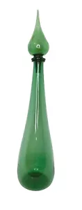 Decorazione vetro artistico soffiato a mano Empoli MCM verde 23” vintage - Foto 1 di 20