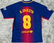 Barcelona Andres Iniesta Signed Autographed Soccer Jersey - Beckett Bas Coa