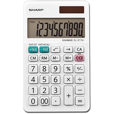 Sharp EL-377WB Business Calculator, White 2.75 - Image 1 of 4