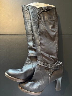 Henry Beguelin Botas Altas Cuero Marrón 3.5” Tacón Hechas en Italia EU40/US9 Foto 1 de 4