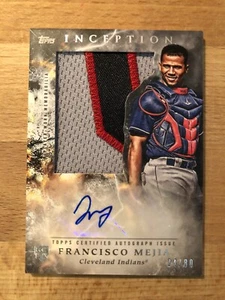 Francisco Mejia 2018 Inception RPA Rookie Auto Jersey Patch 24/80 Indians Padres - Picture 1 of 1