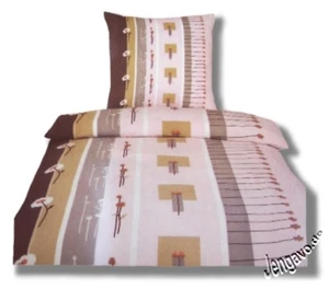 Microfaser Bettwäsche Garnitur Set 2-teilig Streifen Muster Mix 135x200 - Bild 1 von 1